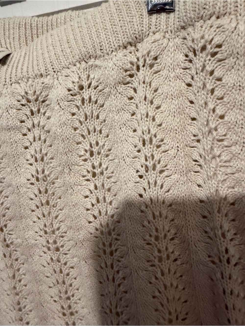 Cream Crochet Knit Skirt and top NWT - Picture 8 of 9